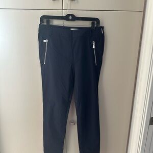 Anatomie Navy Blue Pants with Front Zippers